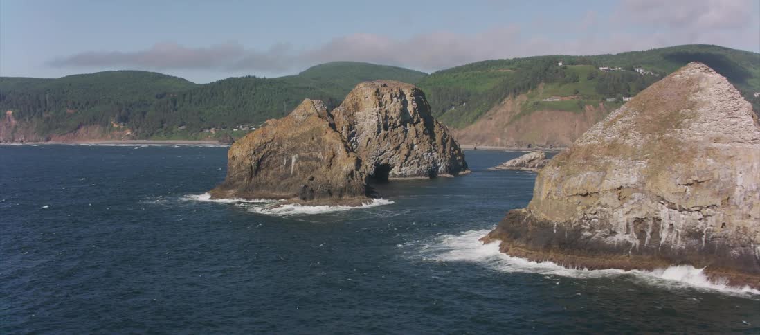 View of the water and mountainous area