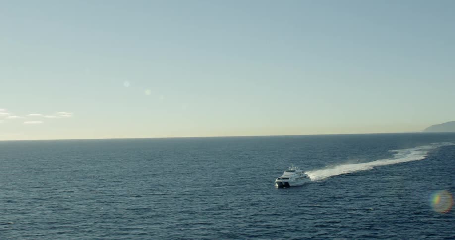 Aerial flyby of Catalina High Speed Ferry