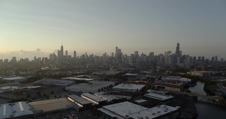 Skyline of city downtown Chicago