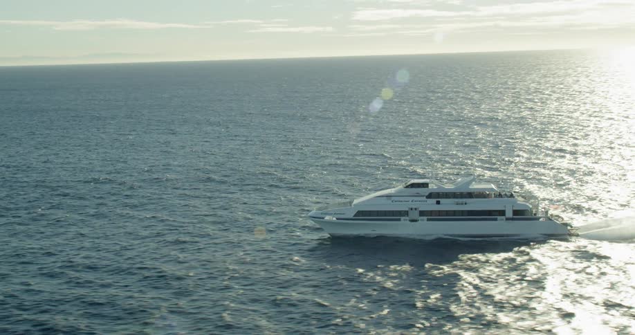 Aerial view of High Speed Ferry to Catalina