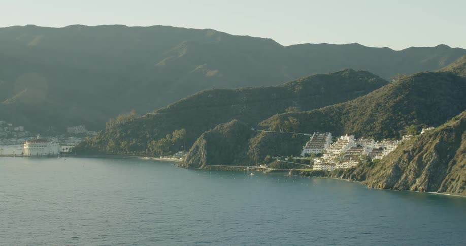 Different mountains and cliffs with buildings in between