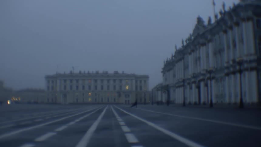 Person walking across the street