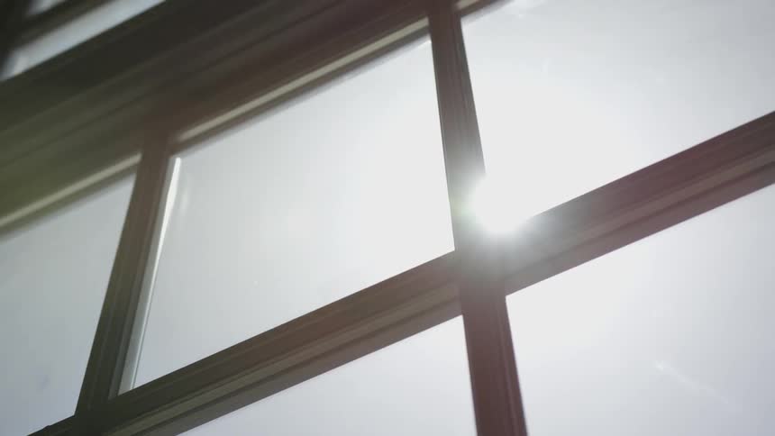Sunlight shining through a window pane