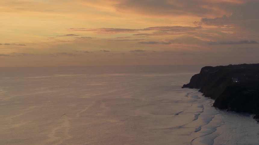 Aerial view of rocky coastline