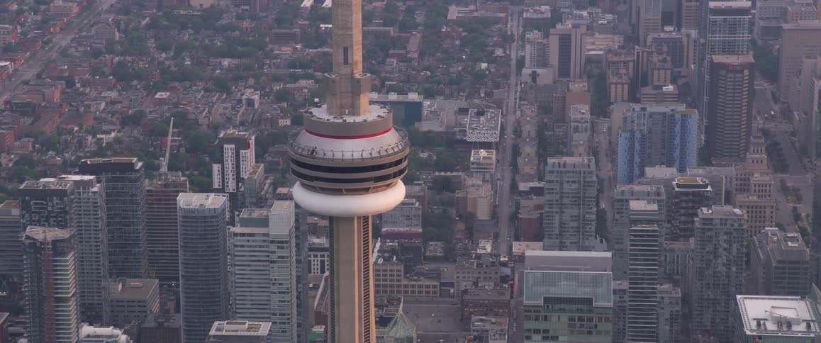A tower landmark in a metropolis