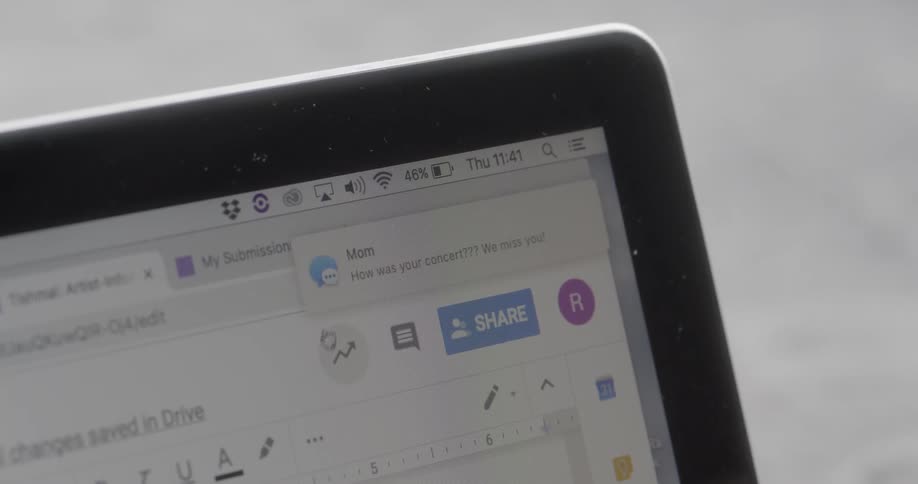 A person is using a laptop