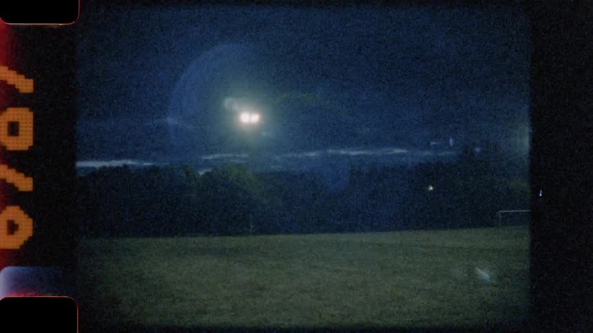 Lights that shine on a soccer field turn off