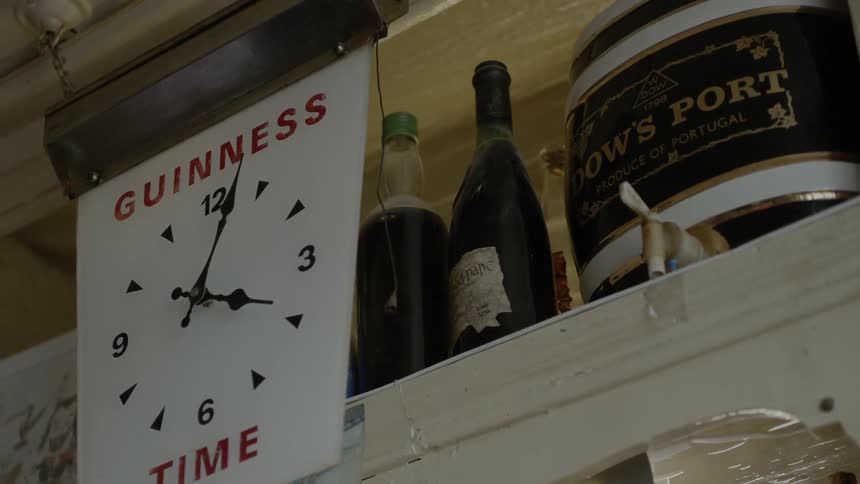 A close up of used wine bottles