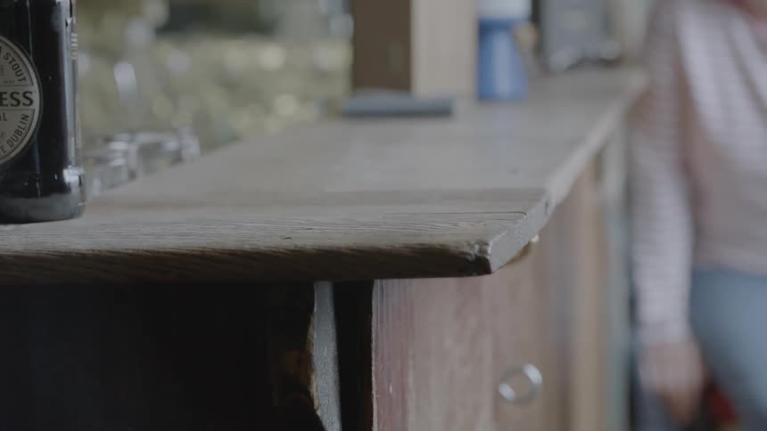 A bar that is made out of wood