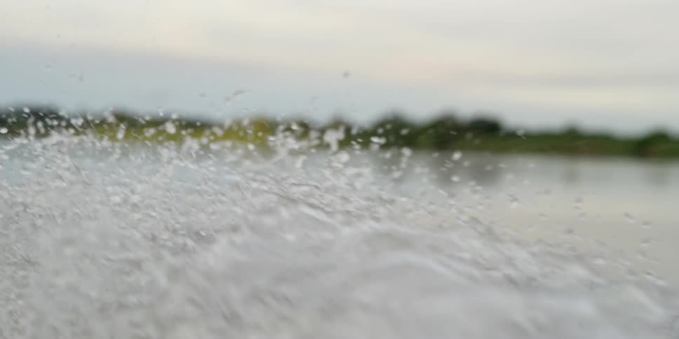 Water flowing quickly