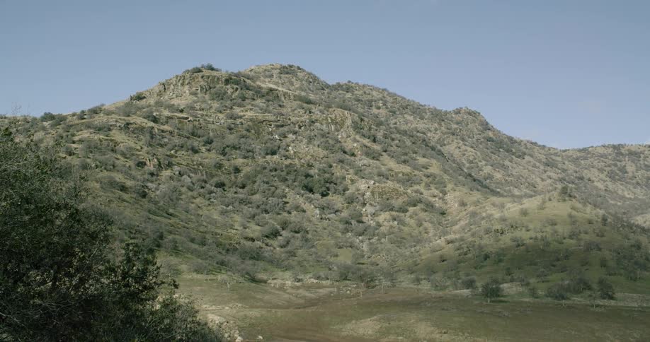 View of a very large grassy hill