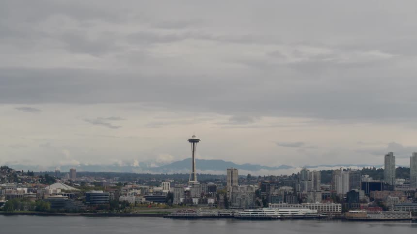 A city skyline with buildings and skyscrapers