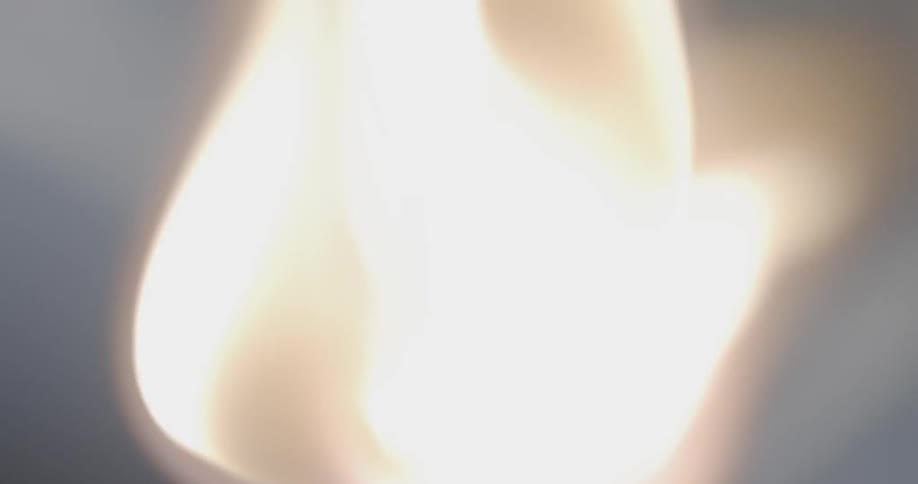 A match head lights and burns