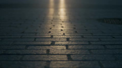 Light shining on bricks