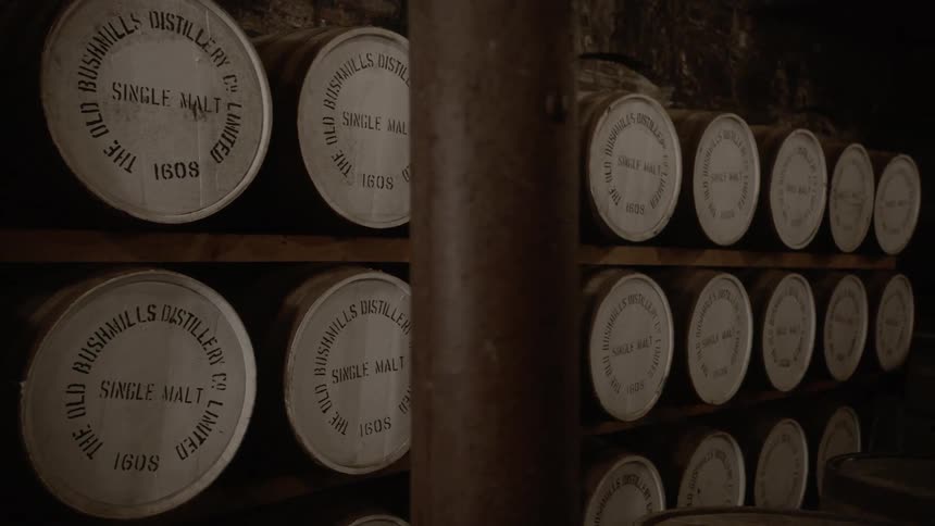 The brewery is full of barrels