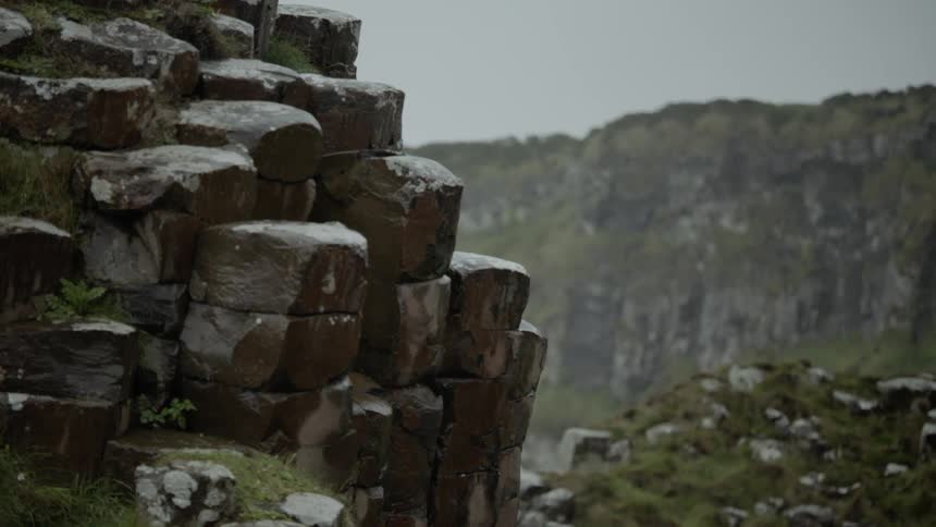 Rocky hexagonal mountains in ireland