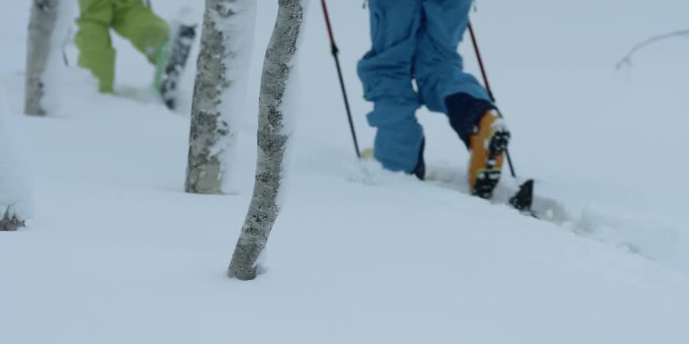 Close up of cross country skiiers