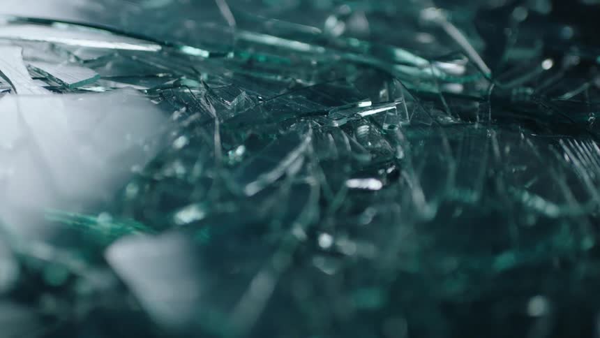 Broken glass on the floor