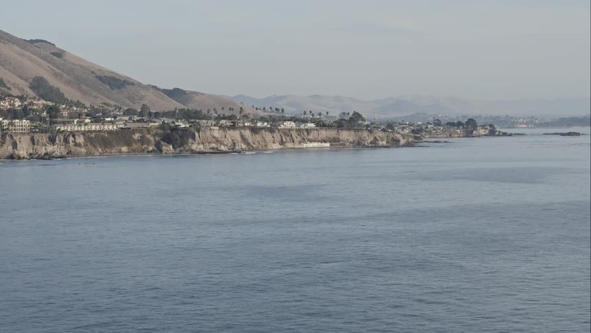 View of the settlement located on the scarp next to the sea