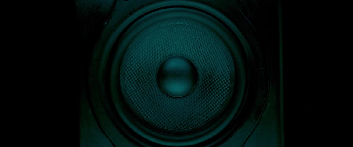 A speaker vibrating