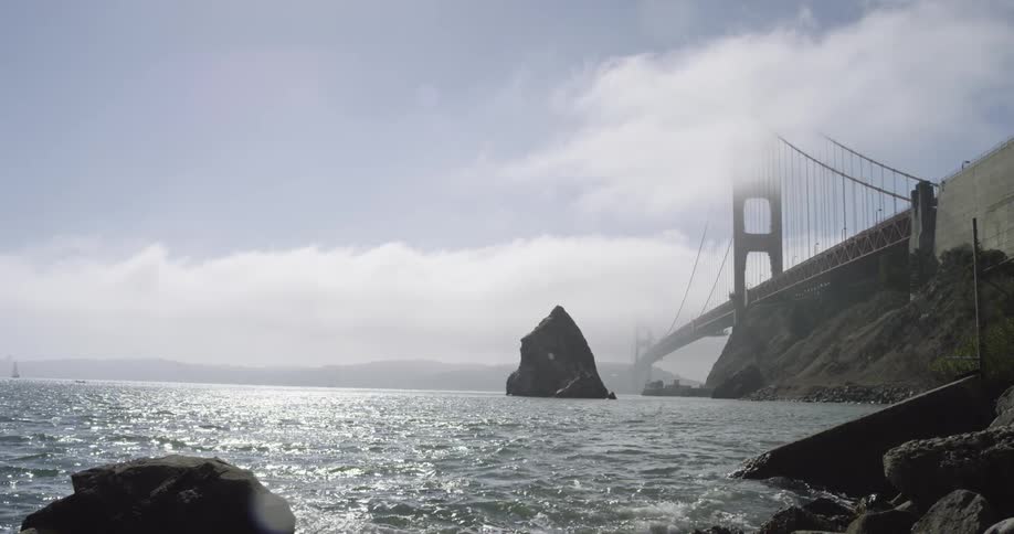 View of a bridge and the water below