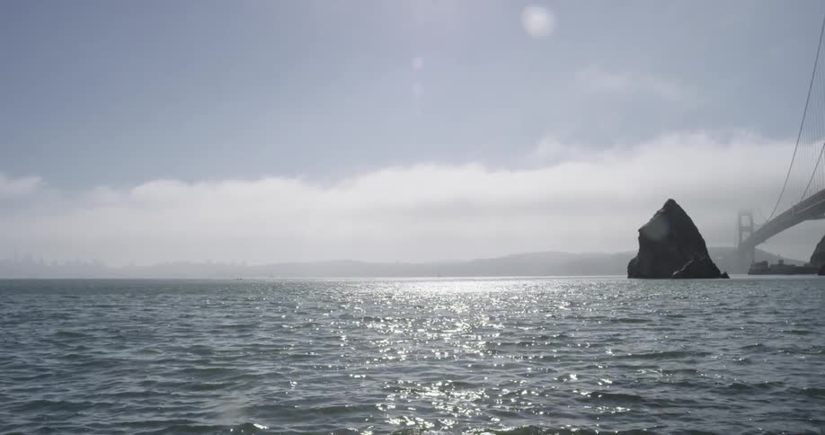 View of the water with a bridge in the background