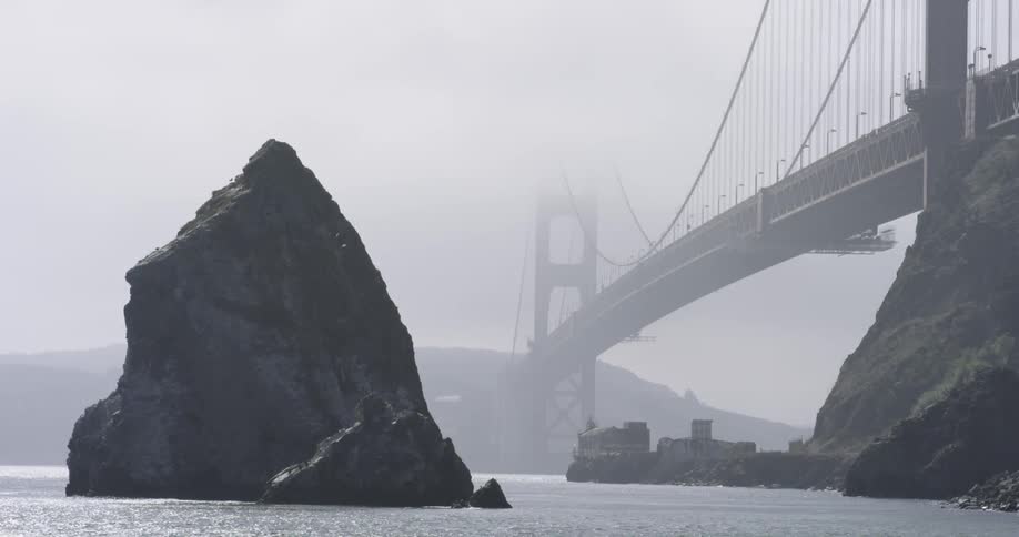 The golden gate bridge stretches over san francisco bay