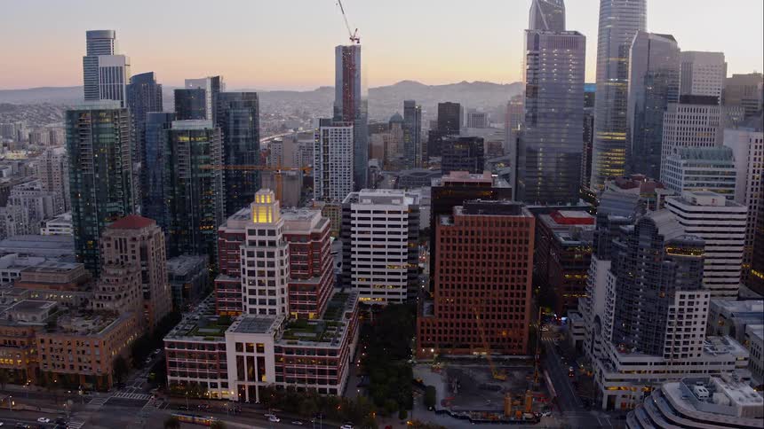 Skyline view of a downtown area