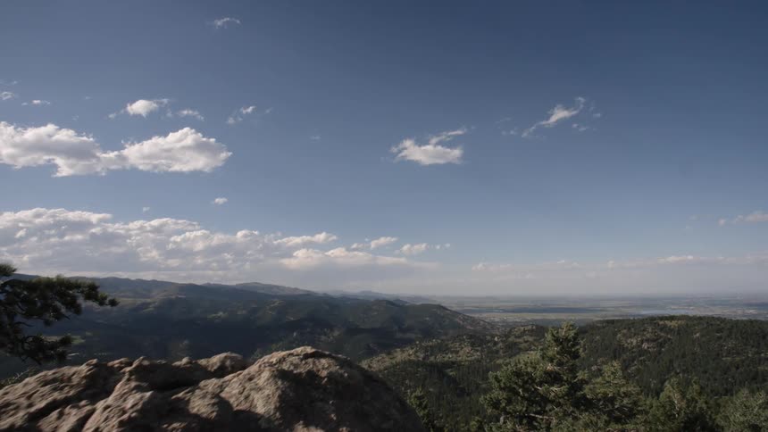 Mountains and sky with clouds