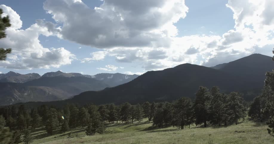 Aerial view of a mountain range
