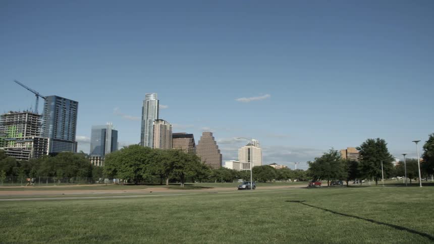 A scenery of a park in the metropolis park