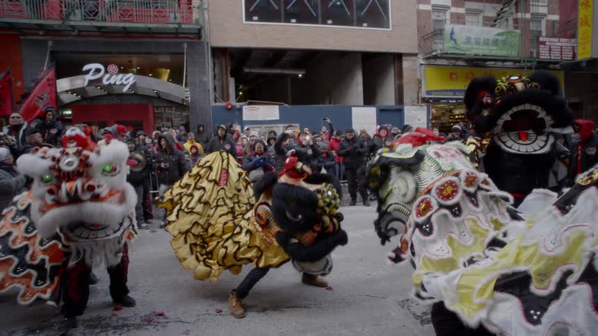 A festival where people dress up as dragons and perform a dance