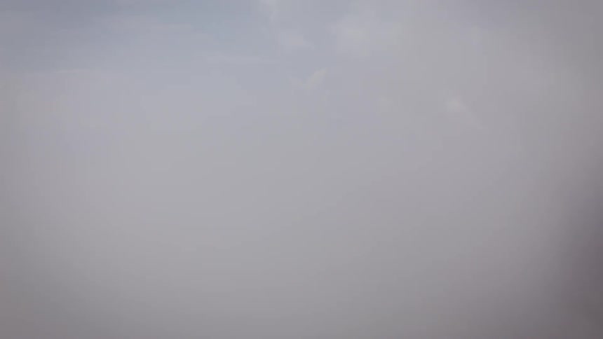 Clouds coverage over a volcano