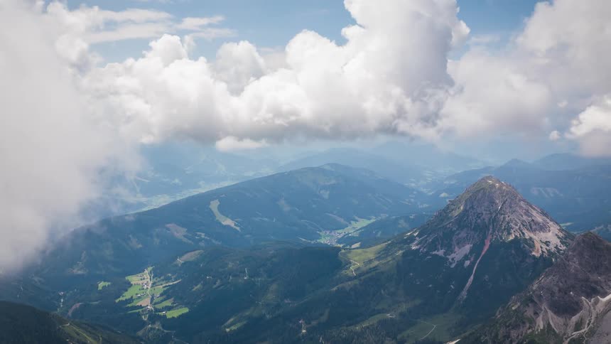 Timelapse of a mountaintop