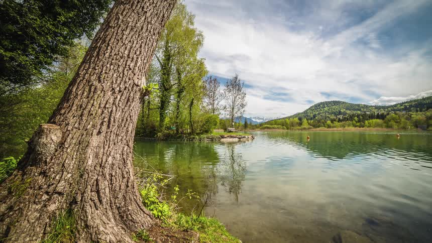 A timelapse of a lake