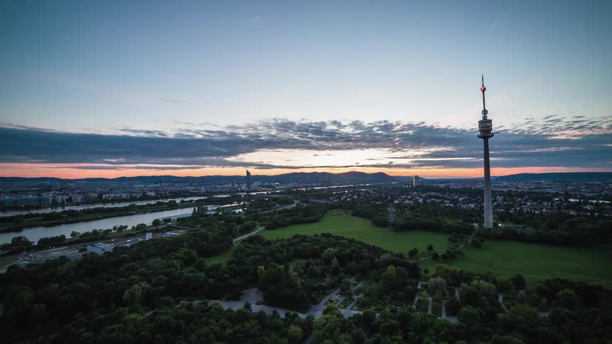 Timelapse of a city skyline