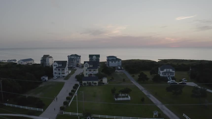 A residential area near the sea