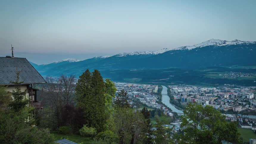 Shadows creep across town and mountain and night comes