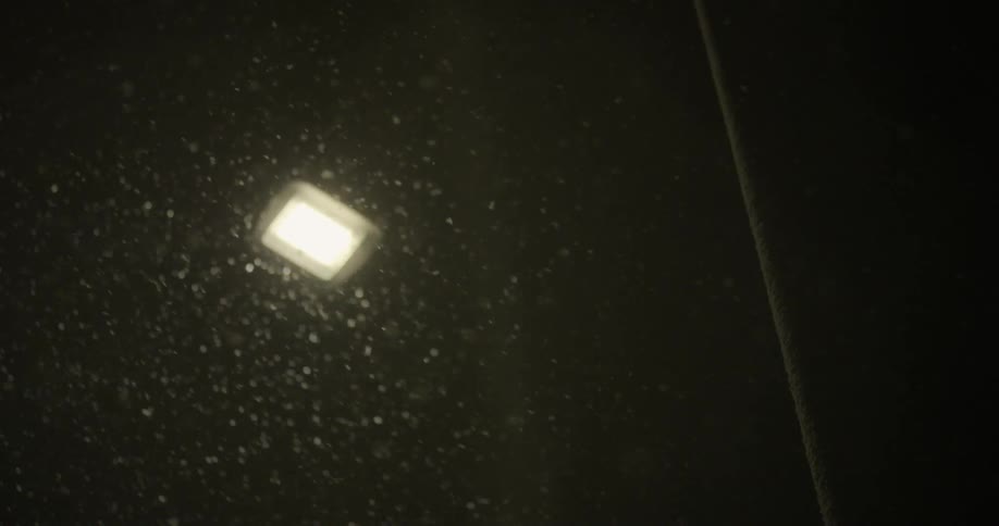 A street light in snowy weather