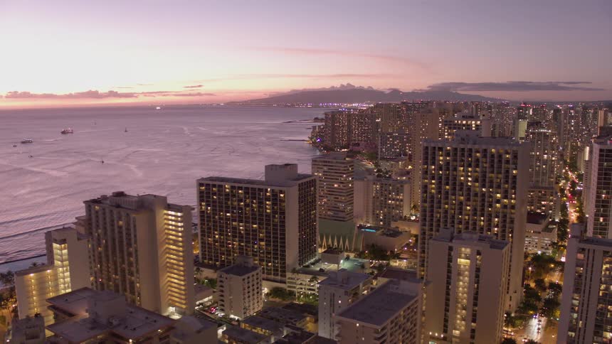 An aerial shot of a city