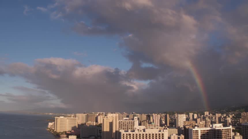 Landscape view of a city on a cloudy day