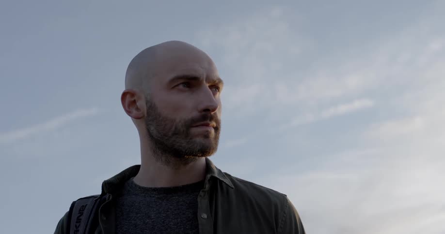 Man stands outdoors