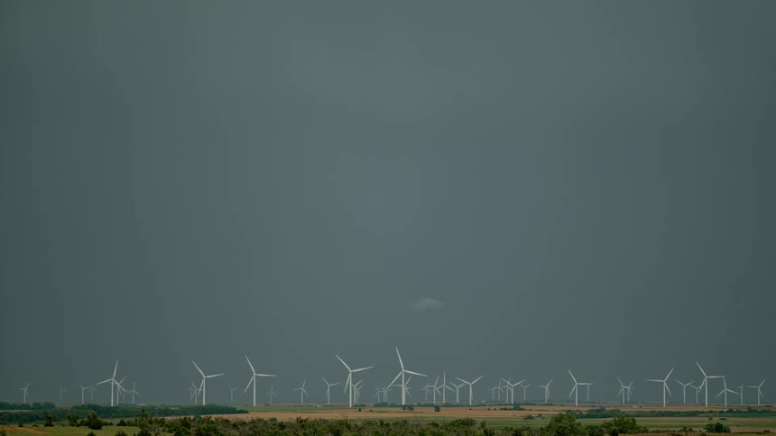 Landscape view of a wind farm