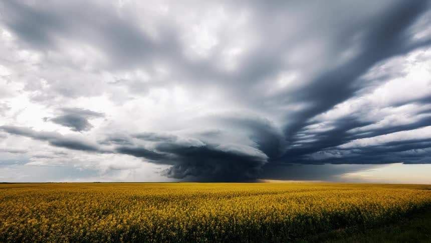 Clouds start forming funnel