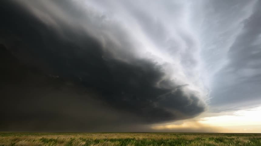 A time lapse of a storm cloud