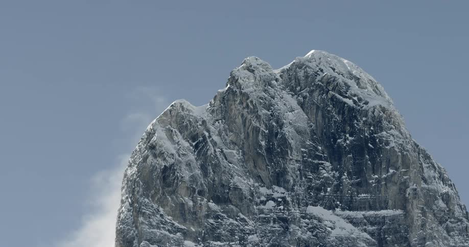 Mountain peak covered in snow