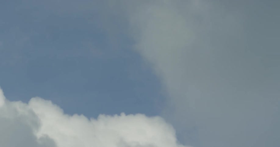Clouds move across the sky