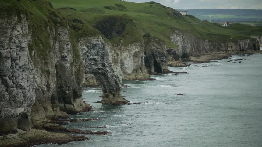 View of a cliffed coast