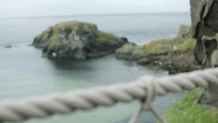 A suspension bridge over the water