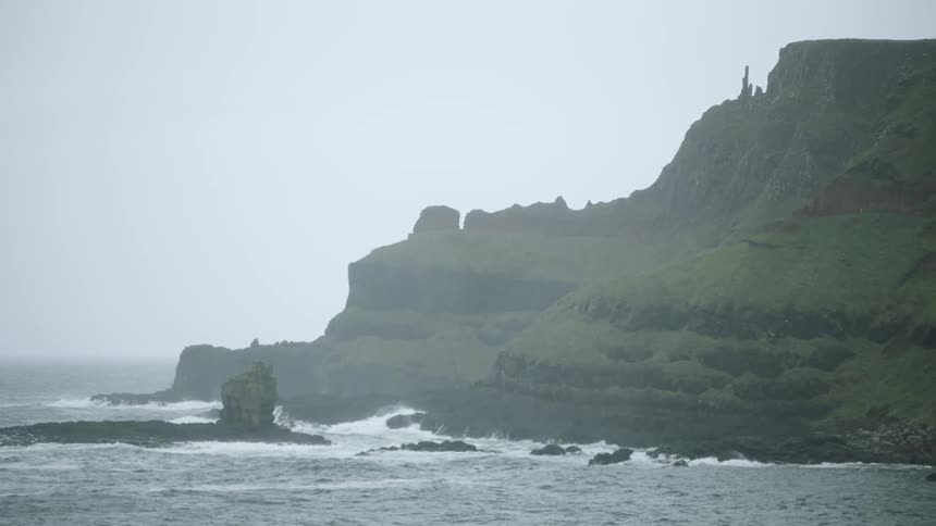 Cliff side near rushing waves